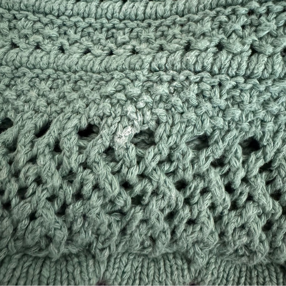 Madewell Sage Green Crochet Tank Top, S - Picture 10 of 12